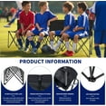 thumbnail image 4 of SLSY 6-seater portable folding bench, Sports bench with backrest, Stadium seating, Camping chair, Portable team bench for football sidelines, Rugby, Camping, Tailgating and outdoor activities, 4 of 7