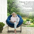 thumbnail image 4 of Egg Shape Wicker Rocking Chair Thick Cushion Modern Lounger for Balcony and Garden Comfy Rocking Chair for Indoor and Outdoor Relaxation, 4 of 11