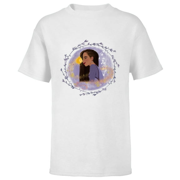 Disney Wish Asha and Star Nose to Nose Circle - Short Sleeve T-Shirt for Kids - Customized-White