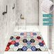 thumbnail image 2 of Alfombras de baño para ducha antideslizantes de secado rápido, diseño de Praga, alfombrillas de baño de lufa de PVC sin ventosas, 24 x 36 pulgadas, 2 of 5