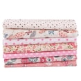 thumbnail image 3 of Fyydes Carrés en Tissu de Coton, 7 Pcs Fleurs Roses Carrés en Tissu de Coton Couture Couture Pré-Découpée Draps pour Patchwork Artisanal, Literie en Tissu de Coton Pré-Découpée, 3 of 8