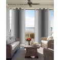 thumbnail image 4 of Gray White Ombre Blackout Curtains, Light Blocking Print Window Curtains, Modern Abstract Art Farmhouse Gradient Thermal Insulated Window Drapes for Living Room 2 Panels, 104"W x 52"L, 4 of 9