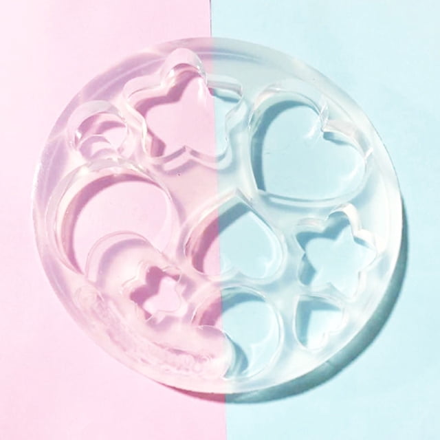 Techinal Crystal Epoxy Resin Mold Love Heart Five-pointed Star Moon Shape Keychain Pendant Casting Silicone Mould DIY Crafts Jewelry Making Tools