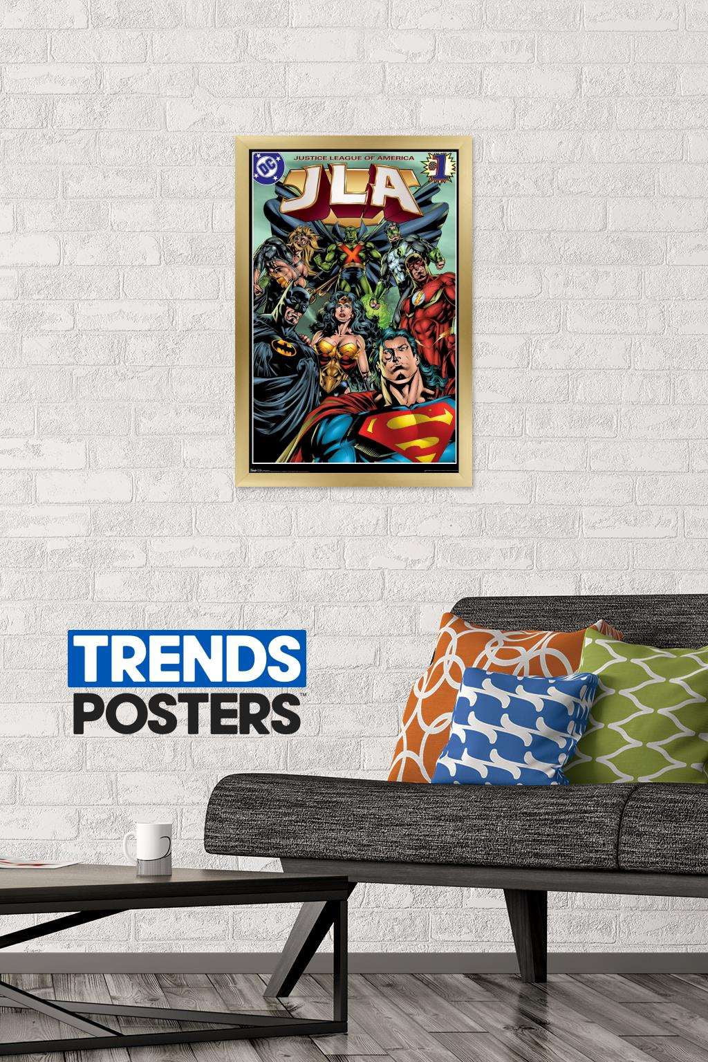 DC Comics - Justice League of America - JLA Wall Poster, 14.725" x 22.375", Framed