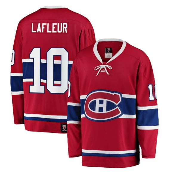 Men Women ICE Hockey Jersey Montreal Canadiens CAUFIELD 22# SUZUKI 14# LAFLEUR 10# Player name jersey