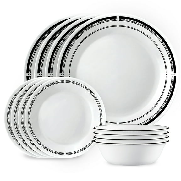 Corelle Brasserie 12-pc Dinnerware Set, Serves 4