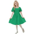 thumbnail image 6 of JUSLIO Dresses for Girls Pleated Dresses Ruffle Crew Neck Short Sleeve Casual Dress Size 7 Y, 6 of 9