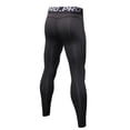 thumbnail image 2 of Quick Dry Trousers for Men Compression Cool Dry Sports Tights Pants Base layer Running Leggings Yoga Rashguard Men's Black XL, 2 of 12