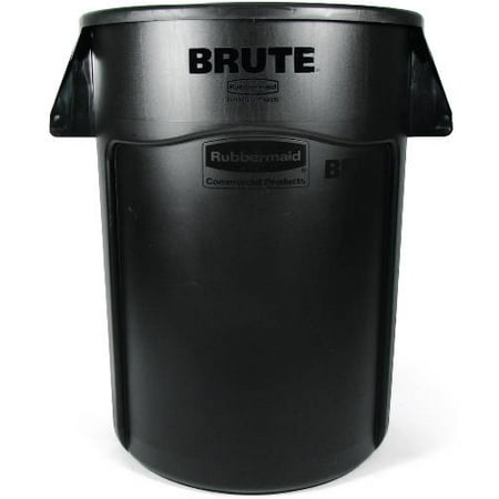 Brute Roll Out Container - Rubbermaid Commercial Products BRUTE Round Container, 44-Gallon, Gray