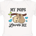 thumbnail image 4 of Inktastic My Pops Loves Me with Sloth and Hearts Boys or Girls Long Sleeve Baby Bodysuit, 4 of 5