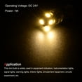 thumbnail image 5 of Uxcell 1.14"x0.43" 5-Surface 24V 1W E10 Mini LED Bulbs Lights Metal Warm White 4Pcs, 5 of 6