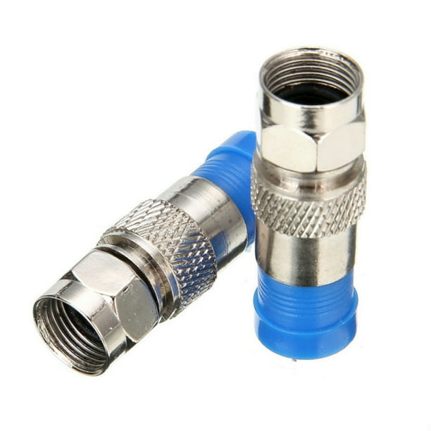 10pcs RG6 F Compression Connector Coax Cable Coaxial Fitting Tool Set