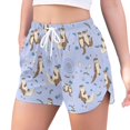 thumbnail image 2 of FORMRS Womens Swim Shorts Mesh Liner Quick Dry Casual Beach Board Bottom with Pockets, Sizes S-2XL, Cartoon Otters Pattern, 2 of 9