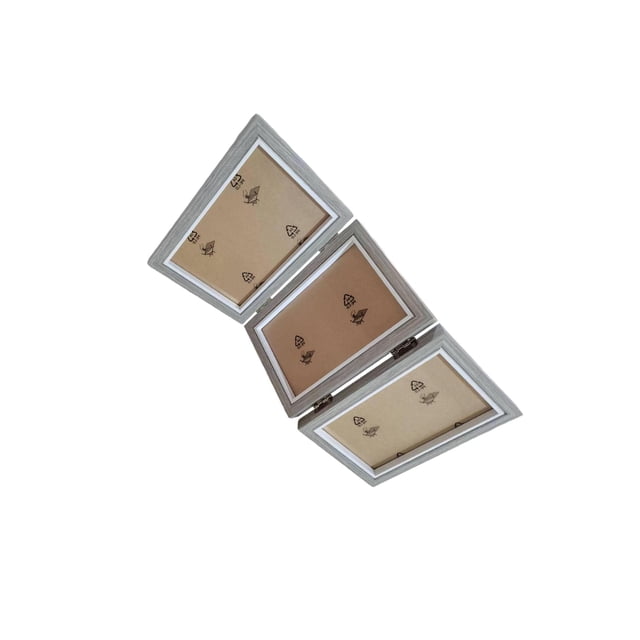 tredstone Hinged Photo Frame Wooden Picture Frame for Desktop Triple Decoration Entrance Home Fold