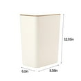thumbnail image 4 of Kitchen Trash Can, Step-On Garbage Can with Lid, Tall Kitchen & Bathroom Trash Can, Small Office Waste Bin, Beige - Xuniizn, 4 of 9