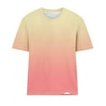 thumbnail image 4 of Womens Summer Tops Fashion Gradient Color Blouses Casual Crew Neck Short Sleeve Shirts Loose Comfy Tee Tops, 4 of 4
