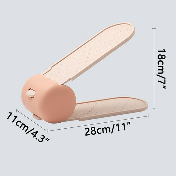 Xihbxyly Zapatero de Plástico con Diseño de Arco de Doble Capa, Organizador Compacto, Solución de Almacenamiento para El Hogar, Base Antideslizante Segura, Ideal para Espacios Pequeños, 18 X 28 X 11