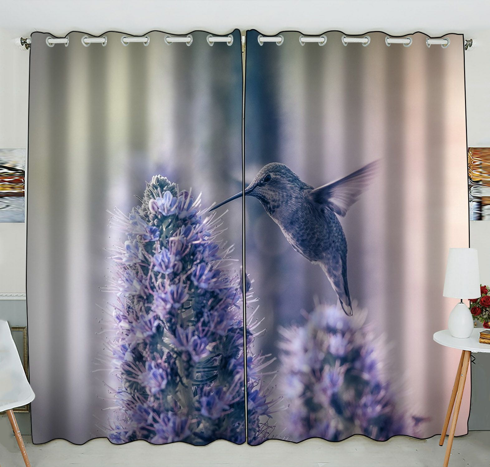 ZKGK Hummingbird Window Curtain Drapery/Panels/Treatment For Living