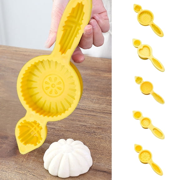 GeBuSn Cookie Stamps For Baking Cookies 4 Shapes Plastic Cookie Press Molds Baking Mould For Candy Chocolate Stuffed Cake And Pastry (C)