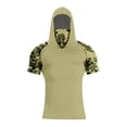 thumbnail image 4 of Men Summer Quick Dry Short Sleeve Hooded T Shirt with Face Cover Breathable Sun Protection Athletic Tops for Fishing Hiking Running Workout Outdoor Sports, 4 of 6