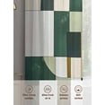 thumbnail image 6 of Abstract Street Art Sheer Curtains 45 Inches Long 2 Panels Vintage Watercolor Green Light Filtering Semi Sheer Window Curtains Drapes for Bedroom Living Room 52"x45", 6 of 7