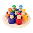 thumbnail image 4 of Juguete apilable de arcoíris de madera Montessori, rompecabezas de anidación de arcoíris, juguetes interactivos educativos e interactivos para niñas, 4 of 9