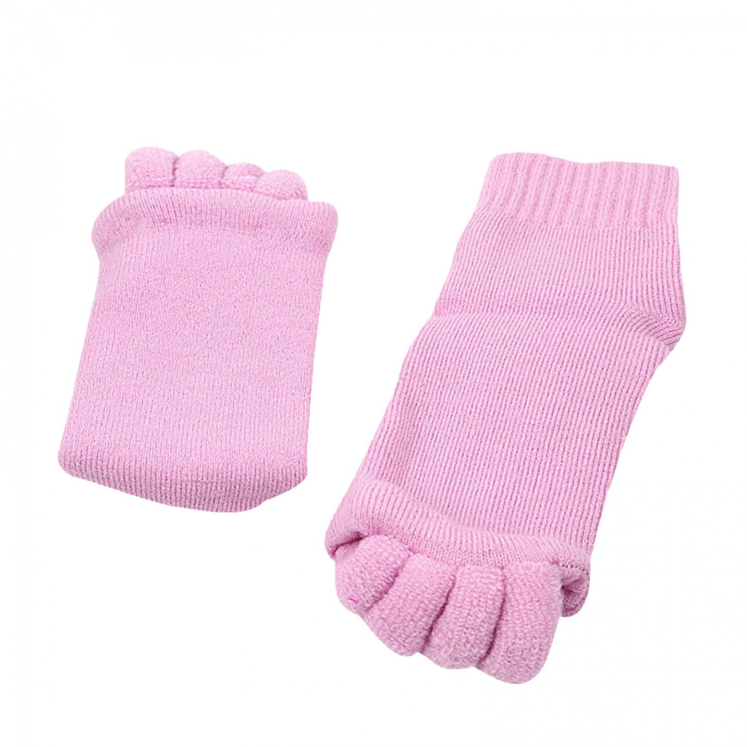 Waymeduo open toe socks correct thumb valgus five toe socks Yoga five finger socks female nitrile cotton toe socks White 