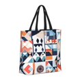 thumbnail image 3 of Single Shoulder Bag Convenience Bag 19.6×15.7×5.9in Light And Weight-Free Main Pocket Large Portable And Single Shoulder Back Aliceblue Geometric Patterns_4, 3 of 7