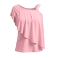 thumbnail image 4 of Neewe Womens Classic Plain Off the Shoulder Tops Oversized Summer Spring T-Shirts 2026 Daily Outfits, 4 of 8
