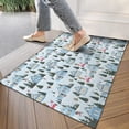 thumbnail image 4 of Light Blue Christmas House and Tree Pattern Door Rugs,Washable Non Slip Door Mats Indoor,Decorative Door Mats,Entry Mat Indoor for Entrance,Bedroom,Kitchen,Bathroom,17"x30", 4 of 6
