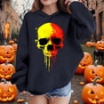 thumbnail image 3 of bbymog Girls Fashion Funny Skull Hoodies Boys Halloween Long Sleeve Hoodie Sweatshirt Casual Kids Clothing Navy B 4 Years, 3 of 10
