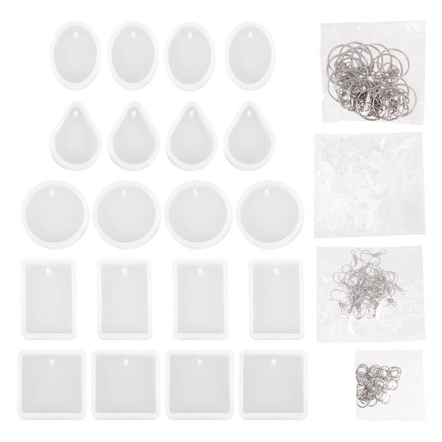juego de moldes de resina para llaveros, moldes de silicona para colgantes y joyas.