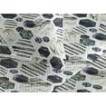 thumbnail image 3 of Ambesonne Marble Print Quilted Bedspread Set 3 Pcs, Stone Print Geometric, Twin, White Dark Blue and Eggshell, 3 of 4