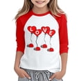 thumbnail image 2 of Girls Tshirts Size 14-16 Solid Color Short Sleeve Blouse Tops Loose School Clothes for Girls Vacation Summer Blouse for Girls, 2 of 4