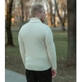 thumbnail image 3 of SAOL Men's Shawl Collar Knitted Fisherman Sweater 100% Merino Wool from Ireland, 3 of 7