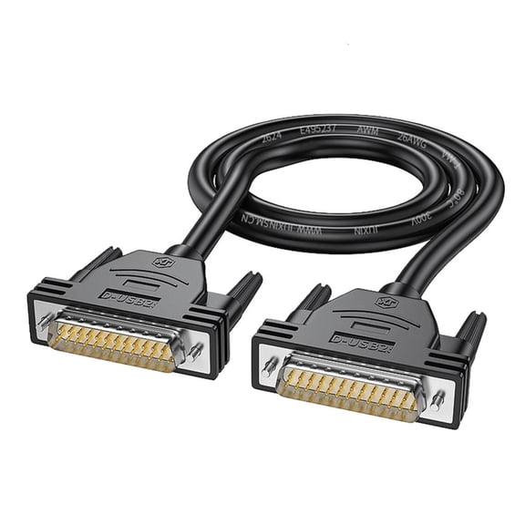 Lerpwige DB25 Male Female Serial Extension Cable 26AWG Double Shielded Data Cord Wire