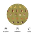 thumbnail image 3 of Eveokoki Fall Round Tablecloth,Harvest Tablecloth 60 inch,Squirrel Hedgehog Toadstool Mushrooms Autumn Leaf Indoor or Outdoor Holiday Table Harvest Fall Decorations for Home,Dinner, 3 of 5