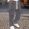 thumbnail image 2 of Pantalones cargo para hombre - Pantalones utilitarios para trabajo al aire libre - Poliéster, resistentes, múltiples bolsillos, tallas S-XXL, 2 of 5
