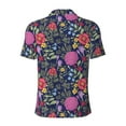 thumbnail image 4 of Rocae Floral for Men's Short Sleeve Polo Shirt, Quick Drying Performance Moisture Wicking Sports Men's Golf Shirt Small, 4 of 9