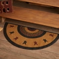 thumbnail image 2 of VHC Brands Heritage Farms Primitive Star Jute Yellow Accent Rug Half Circle w/ Pad 16.5"x33", 2 of 11