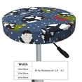 thumbnail image 4 of Picia Festive Cats and Trees Pattern Round Stool Covers Comfy Seat Covers Stretch Removable Washable Chair Slipcover Round Bar Chair Cushion Cover-14 inch, 4 of 7