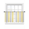thumbnail image 6 of Yellow Grey Striped Sheer Curtains for Living Room Bedroom Geometric Vertical Stripes White Sheer Curtains 54 Inch Long 2 Panels Set Light Filtering Curtain Window Treatments Drapes for Dining Room, 6 of 6