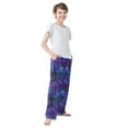 thumbnail image 4 of FORMRS Kids Pajama Pants with Pockets Size 6-8Y Boys Lounge Sleep Bottoms, Purple Mushrooms Pattern, 4 of 8