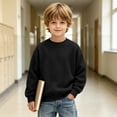 thumbnail image 7 of Enjoytime Crewneck Sweatshirt Boys Solid Color Long Sleeve Pullover Tops Casual Warm Fall Winter Clothes for Kids, 7 of 7