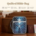 thumbnail image 7 of Xixirimido Bible Cover Case Large Quilted Bible Carrying Case with Handles, Bible Study Supplies & Accessories Christian Gifts for Church, Cross Moon Deer Blue, 7 of 7