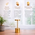 thumbnail image 3 of Ilios Innova | Lámpara de Mesa Cilíndrica Acabado Dorado Minimalista, Diseño Moderno Decorativo para Sala, Recámara o Escritorio, 3 of 9