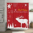 thumbnail image 6 of Christmas Shower Curtain Deer Shower Curtain for Bathroom Waterproof Fabric Shower Curtains Christmas Bathroom with 12 Hook 72X72, 6 of 6