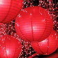 thumbnail image 2 of Round Paper Lanterns - Set of 5 (Red), 2 of 5