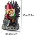 thumbnail image 2 of Jardin GNOME Ornements Résine Nain Estatua Estatuilla Jardin Dollhouse Artisanat Décor de Jardin, 2 of 5