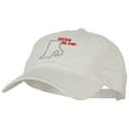 thumbnail image 2 of Rhode Island with Map Outline Embroidered Washed Cotton Cap - White OSFM, 2 of 5